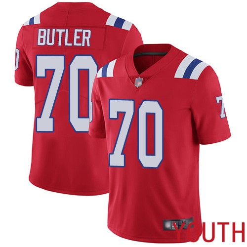 New England Patriots Football #70 Vapor Untouchable Limited Red Youth Adam Butler Alternate NFL Jersey